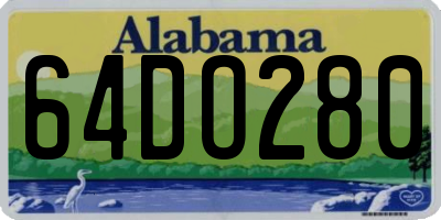 AL license plate 64DO280