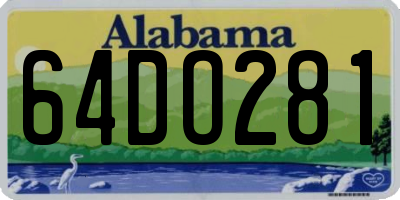 AL license plate 64DO281