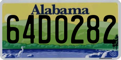 AL license plate 64DO282