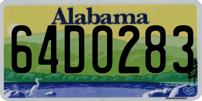 AL license plate 64DO283