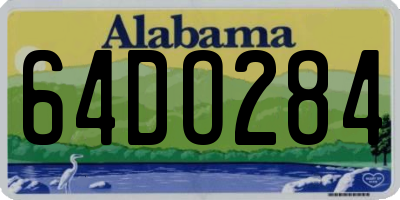 AL license plate 64DO284