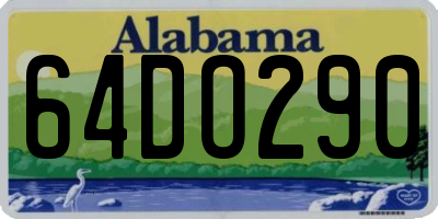 AL license plate 64DO290