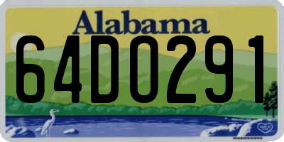 AL license plate 64DO291