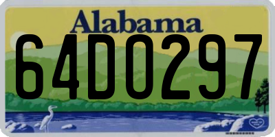 AL license plate 64DO297