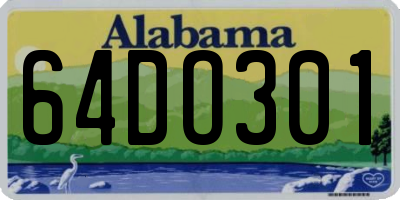 AL license plate 64DO301