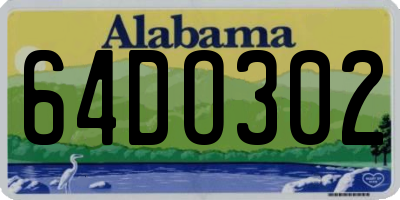 AL license plate 64DO302