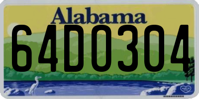 AL license plate 64DO304