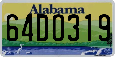 AL license plate 64DO319