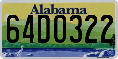 AL license plate 64DO322