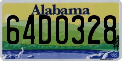AL license plate 64DO328