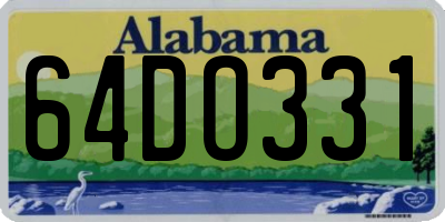AL license plate 64DO331