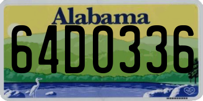 AL license plate 64DO336