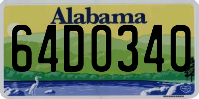 AL license plate 64DO340