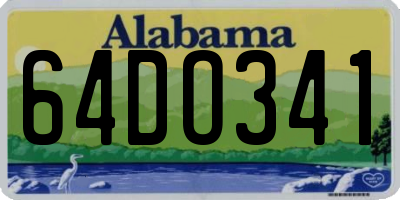 AL license plate 64DO341