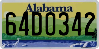 AL license plate 64DO342