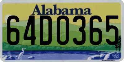 AL license plate 64DO365