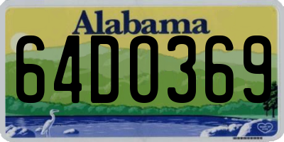 AL license plate 64DO369