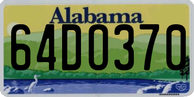 AL license plate 64DO370