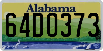 AL license plate 64DO373