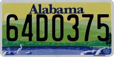 AL license plate 64DO375
