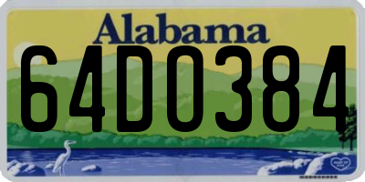 AL license plate 64DO384