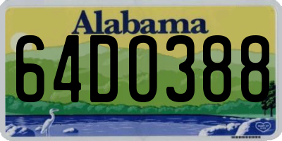 AL license plate 64DO388