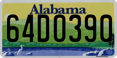 AL license plate 64DO390
