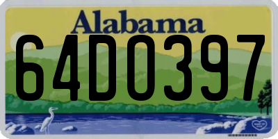 AL license plate 64DO397