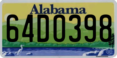AL license plate 64DO398