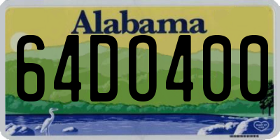 AL license plate 64DO400
