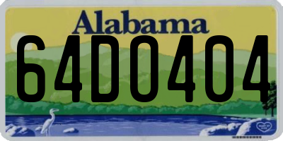AL license plate 64DO404
