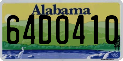 AL license plate 64DO410