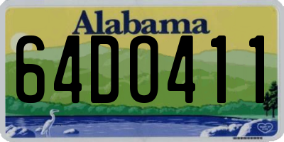 AL license plate 64DO411