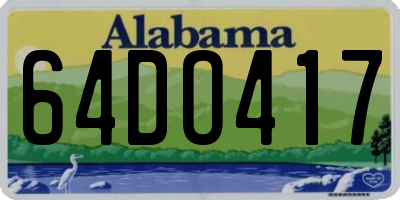 AL license plate 64DO417