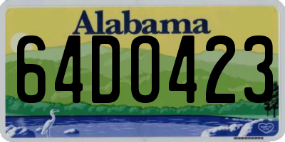 AL license plate 64DO423