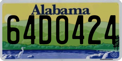 AL license plate 64DO424