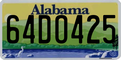 AL license plate 64DO425