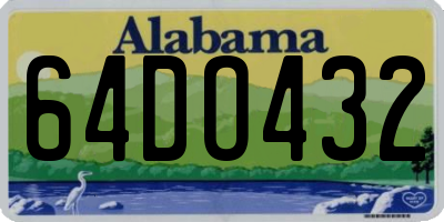 AL license plate 64DO432