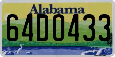 AL license plate 64DO433
