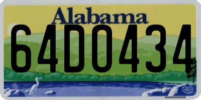 AL license plate 64DO434