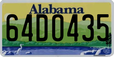 AL license plate 64DO435