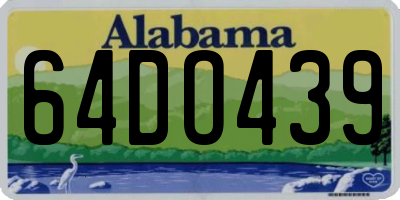 AL license plate 64DO439