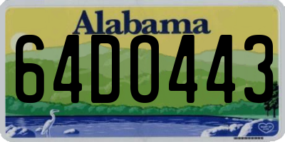 AL license plate 64DO443