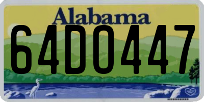 AL license plate 64DO447