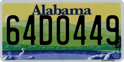 AL license plate 64DO449