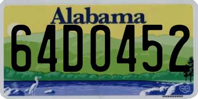 AL license plate 64DO452