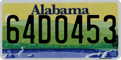 AL license plate 64DO453