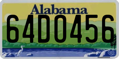 AL license plate 64DO456