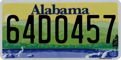 AL license plate 64DO457