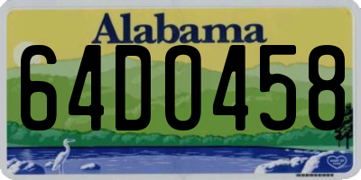 AL license plate 64DO458